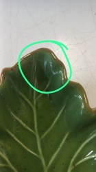 уценка Менажница 3 ячейки Лист 22,1×7,6 см зелёный