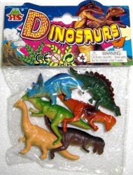 Набор животных Динозавры 6шт в пакете 