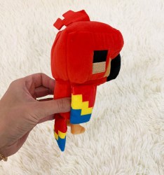 Мягкая игрушка Плюшевый попугай из Майнкрафт 18 см