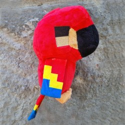 Мягкая игрушка Плюшевый попугай из Майнкрафт 18 см