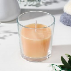 Свеча в гладком стакане ароматизированная Капучино