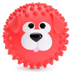 Мяч массажный Собачка красная 8,5 см