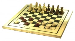 Игра 2 в 1 Шахматы, шашки (400*210*35)
