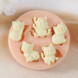 Молд силикон Котята 2,2х1,6х0,5    2,4х1,4х0,5   2,4х1,5х0,5   2х1,8х0,5   
