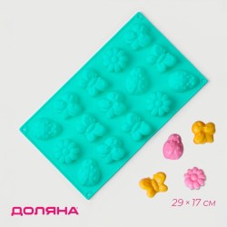 Форма для шоколада Пыльца силикон, 29×17 см, 15 ячеек (4,8×4 см)