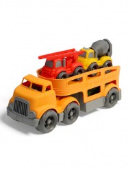 Грузовик - автовоз «Спецтехника», с 3 машинками подвижные элементы, цвет МИКС