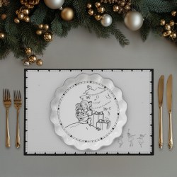 Новогодние сервировочные салфетки, 4 шт., МИКС