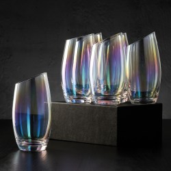 Набор стаканов высоких «Иллюзия», 475 мл, 8×15 см, 6 шт, цвет перламутровый