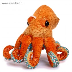 Мягкая игрушка "Осьминог" оранжевый, 25 см  