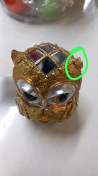 уценка Сувенир полистоун Совушка секрет, страза капля 8 см