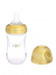 Бутылочка для кормления с наклейками BOSS от 0 мес., 250 мл цвет золотой, M&B