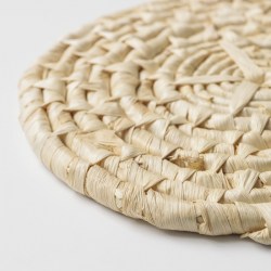 Салфетка сервировочная на стол Плетеная из соломы d 25 см