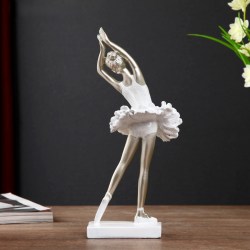 Статуэтка сувенир Изящная балерина в белой пачке 24 см