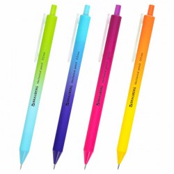 Карандаш механический 0,5 мм, BRAUBERG SOFT "Grade", HB, корпус soft-touch ассорти