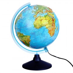 Глобус физико-политический Глобен интерактивный, диаметр 320 мм, рельефный, с подсветкой