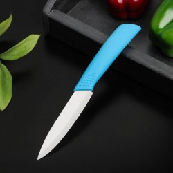 Нож керамический Симпл, лезвие 10,5 см, ручка soft touch, цвет синий