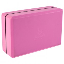 Блок для йоги 23 х 15 х 8 см, вес 120 гр, цвет розовый