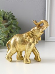 Фигурка полистоун «Золотой слон», 12×5.6×15.5см