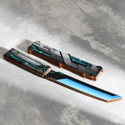 Сувенир деревянный Нож танто тразистор 30см