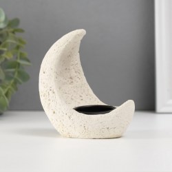 Подсвечник на 1 свечу Месяц гипс металл, d=3.8 см, 7.5×10×11.5 см