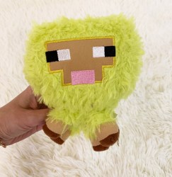 Мягкая игрушка Плюшевая зеленая овечка из Майнкрафт 18 см