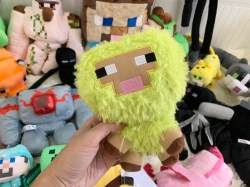 Мягкая игрушка Плюшевая зеленая овечка из Майнкрафт 18 см