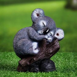 Садовая фигура из полистоуна Коала спящая 16×13×7 см