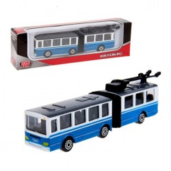 Инерционный металлический автобус/троллейбус с резинкой