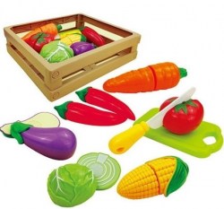 Овощи в ящике (9 предметов) на липучках