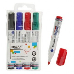 Набор маркеров для доски 4 цвета 4.0 мм MAZARI Signal