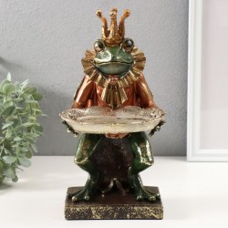 Фигура - подставка для мелочей «Лягушонок дворецкий» полистоун, 27.5×13.5×9 см