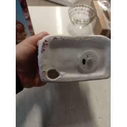 уценка Фигурка светящаяся Дед Мороз у домика керамика