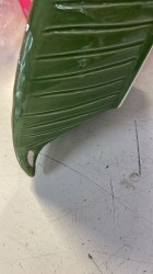 уценка Салатник Доляна «Лист», 450 мл, 24.7×15.2 см, зелёный