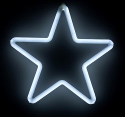 Светодиодная фигура Звезда 28 см, пластик, 220 В, свечение белое