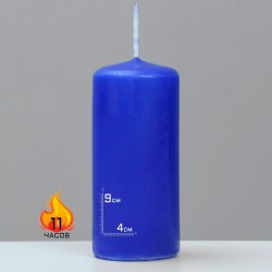 Свеча классическая 4х9 см, голубая