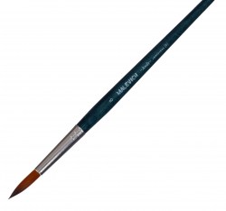 Кисть Синтетика Круглая, Malevich Andy № 8, d-8.0 мм, L-28 мм (короткая ручка), синий