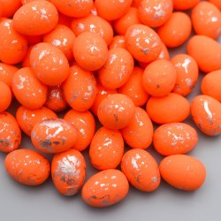 Пасхальный декор яйцо перепелиное серебро оранжевый 100 шт