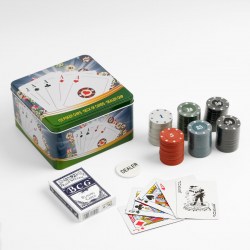 Покер, набор для игры (карты 54 шт, фишки 120 шт.)