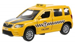 Машина Такси Skoda Yeti 12 см свет-звук двери и багажник открываются металлическая