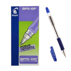 Ручка шариковая Pilot BPS-GP, резиновый упор, 0.7мм, масляная основа, стержень синий