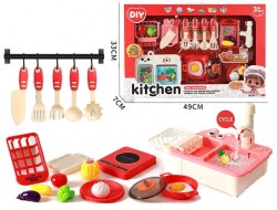 Набор "Кухня" (20 предметов) с раковиной (вода) в коробке