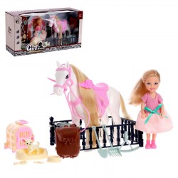Игрушка Лошадь с куклой, с аксессуарами