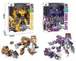 Робот-машина погрузчик, фиолетовый/желтый,в коробке