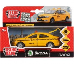 Машина металл Skoda Rapid Такси 12см 273097