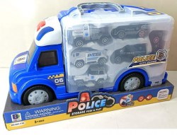 Автовоз POLICE полиция с машинками свет звук