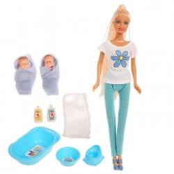 Кукла модель "Лидия" с малышами, с аксессуарами 