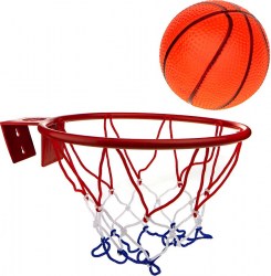 Баскетбольная рама с надувным баскетбольным мячом 25*20, сетка 