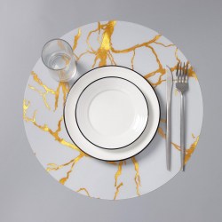 Салфетка кухонная Мрамор, 38 см, цвет белый