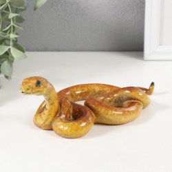 Статуэтка сувенир Оранжевая змея 19 см