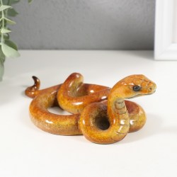 Статуэтка сувенир Оранжевая змея 19 см